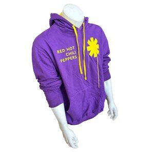AWDis Men's Red Hot Chili Peppers Purple Hoodie Sweatshirt Size Large